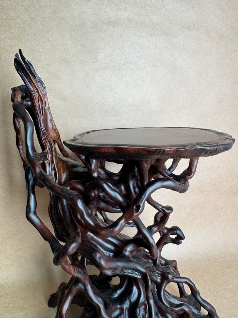 根卓・天然木・繊細彫・紫檀・黒檀・縞黒檀・鉄刀木・雑木・ 盆栽卓・無垢材・花台