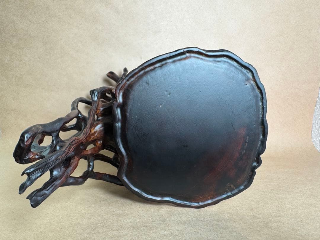 根卓・天然木・繊細彫・紫檀・黒檀・縞黒檀・鉄刀木・雑木・ 盆栽卓・無垢材・花台