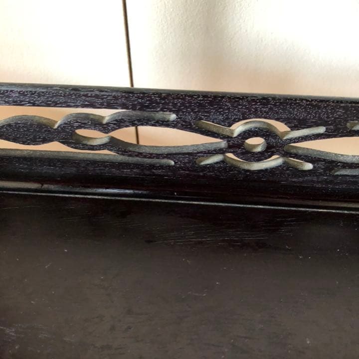 【美品】清代紫檀家具 紫檀茶箪笥 透かし彫り飾り棚 古董品