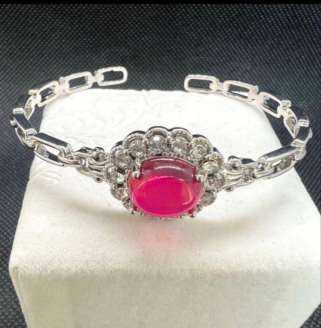 新品大粒 七色のルビーミャンマー産シルバーのハングル海外鑑定書付