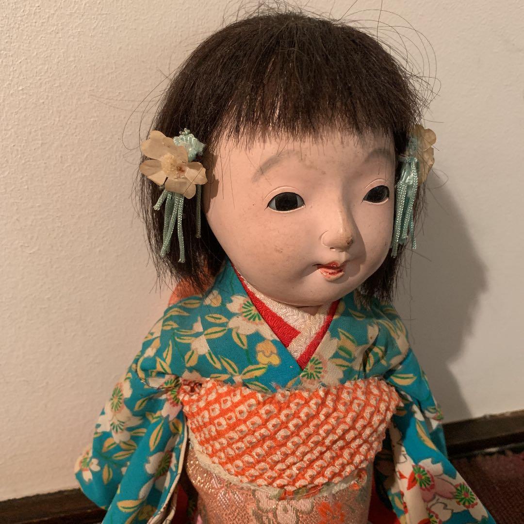 送料込み!! 市松人形 いちまさん　昭和レトロ　お人形　骨董　訳あり