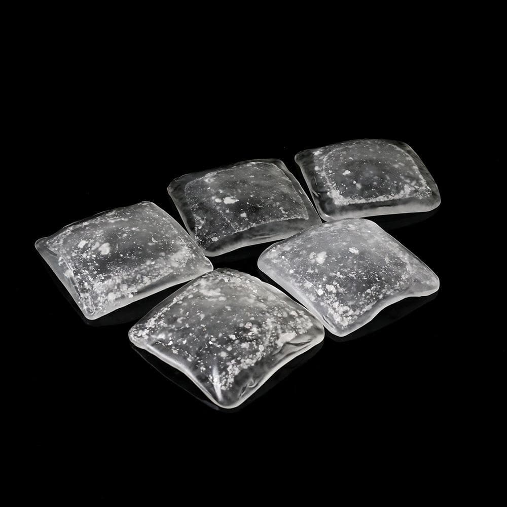 T 人間国宝　藤田喬平作　創作　手吹きガラス　四方皿　銀粉　伝統工芸　五客