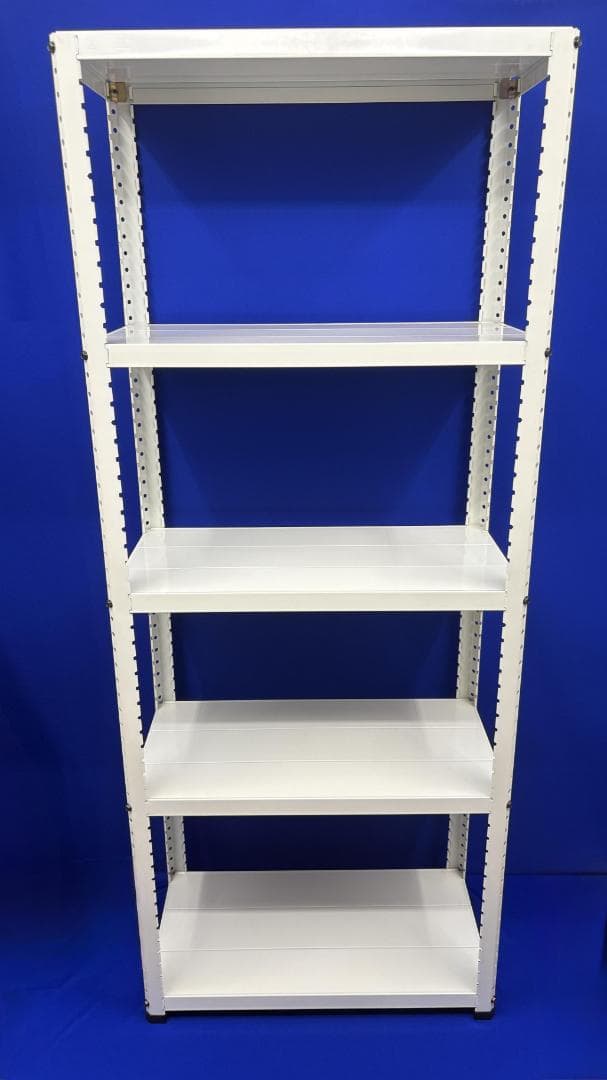 組立不要☆高さ150cmタイプ５段スチールラック（奥行30cm薄型）USED美品