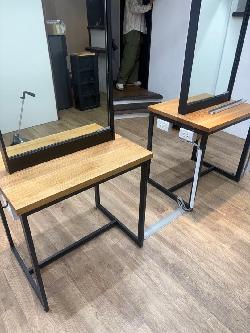 最終セール価格！！天然木両面ドレッサー　セット面