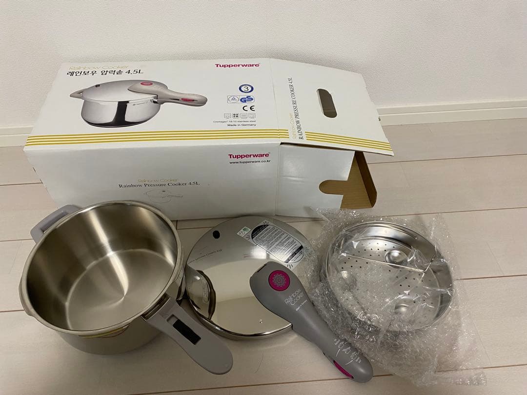 【新品未使用】タッパーウェア　レインボークッカー4.5L