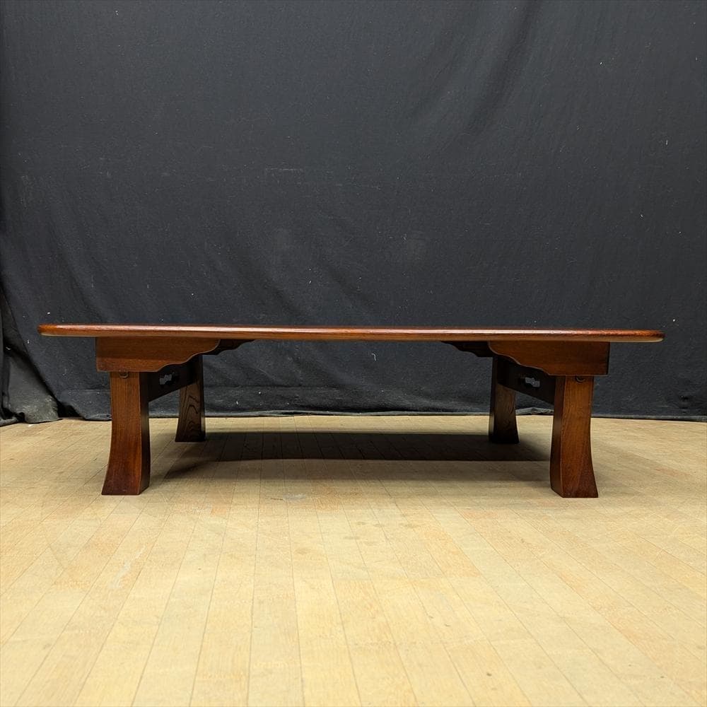 カリモク 欅 ケヤキ 折り畳み 座卓 座敷机 ローテーブル 和家具 座敷