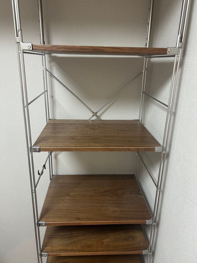 無印良品 ステンレスユニットシェルフ ウォールナット材　ラック