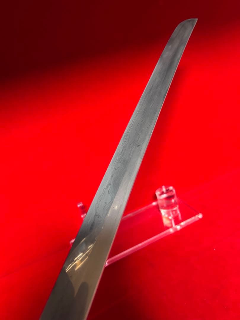 包丁　マグロ包丁　銘有り　玉鋼　甲伏鍛　墨流　地肌綺麗　刃文綺麗　未使用品