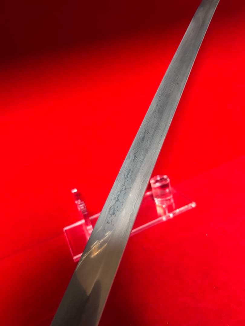 包丁　マグロ包丁　銘有り　玉鋼　甲伏鍛　墨流　地肌綺麗　刃文綺麗　未使用品