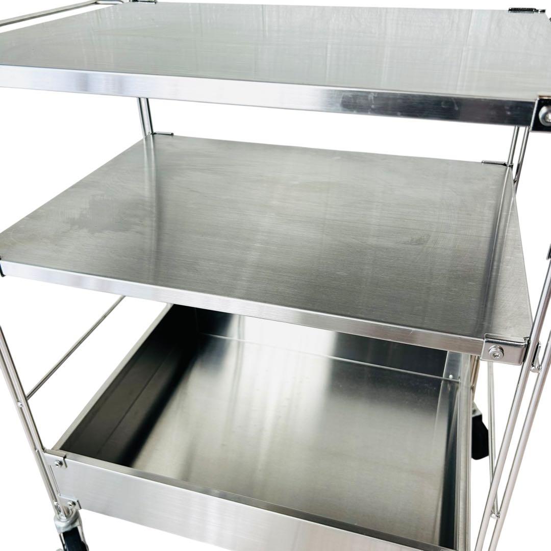 良品 無印良品 ステンレスユニットシェルフワゴンセット