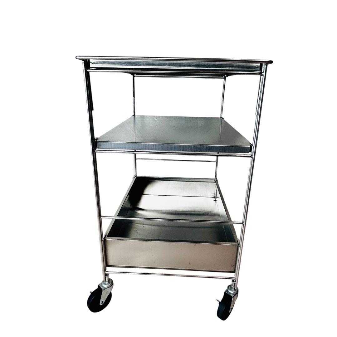 良品 無印良品 ステンレスユニットシェルフワゴンセット