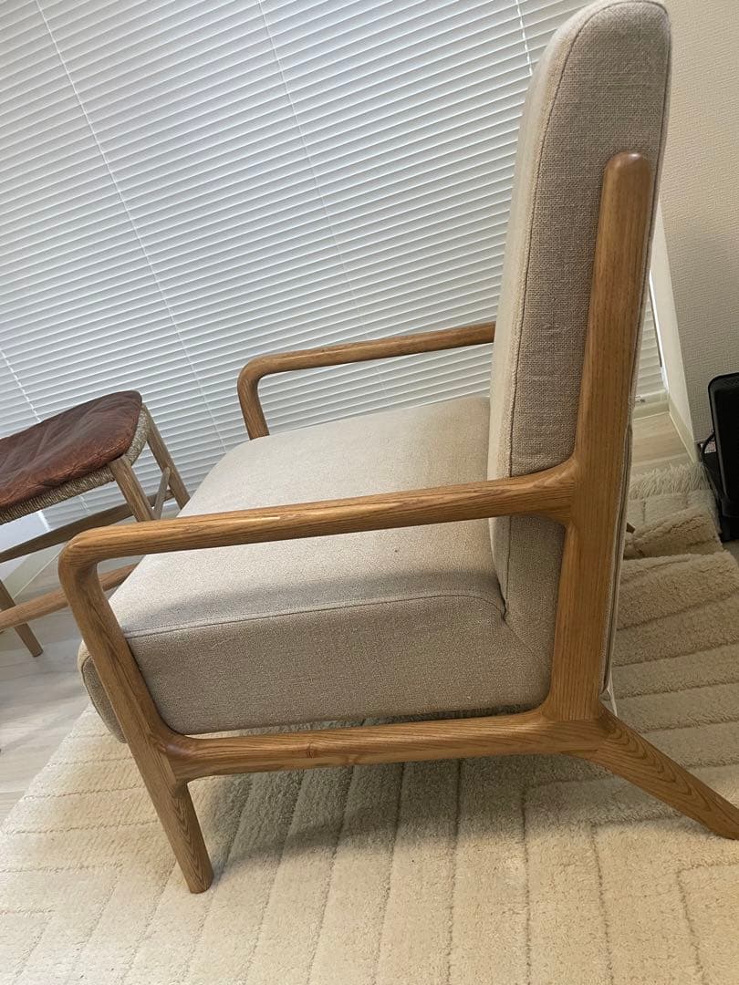 ZARA HOMEアッシュウッド&リネンアームチェア - メルカリ
