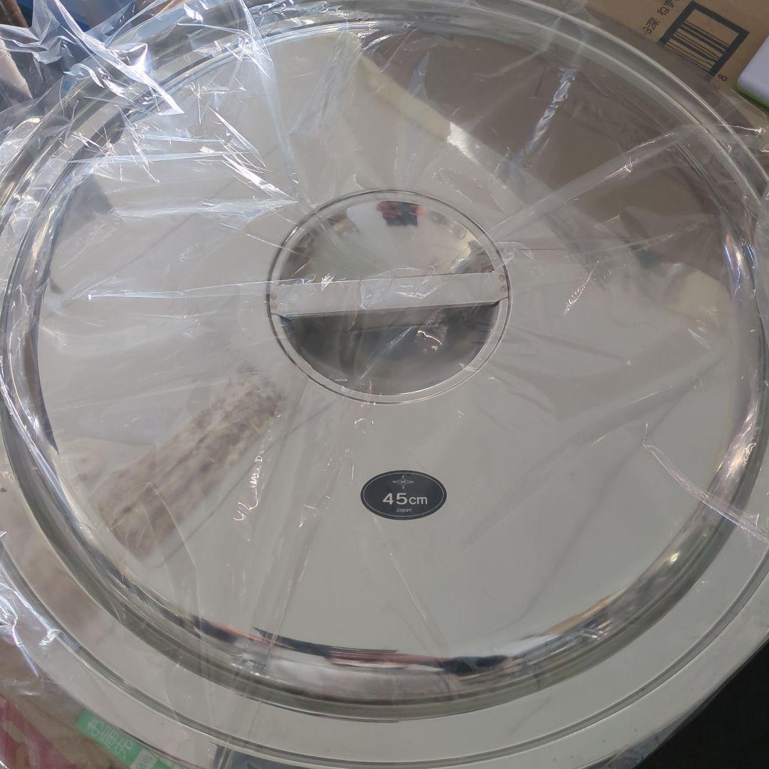 新品大容量業務用モリブデン SUS316 深型寸胴鍋 45cm耐酸性蓋付き