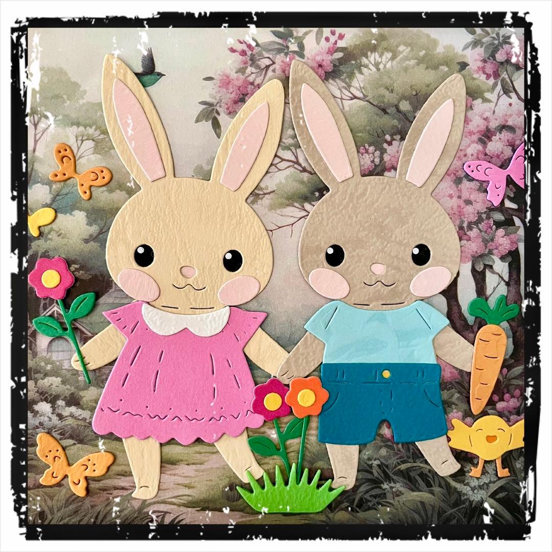 【ウサギB】サンプルページ（ペーパークラフト クラフトパンチ）