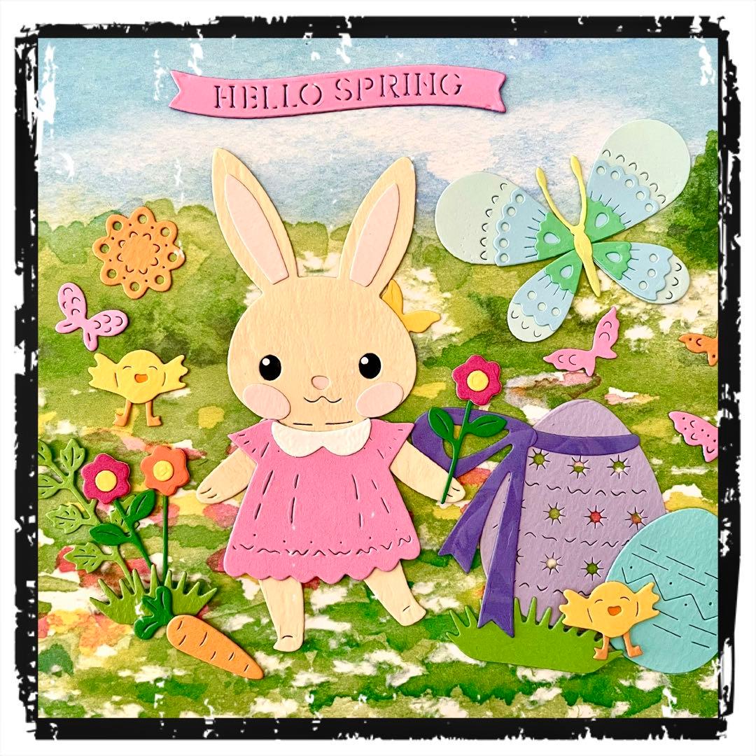 【ウサギB】サンプルページ（ペーパークラフト クラフトパンチ）