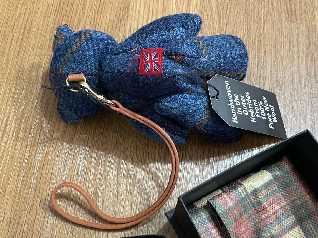 新品未使用 Harris Tweed テディベア ハリスツイード ネックレス付