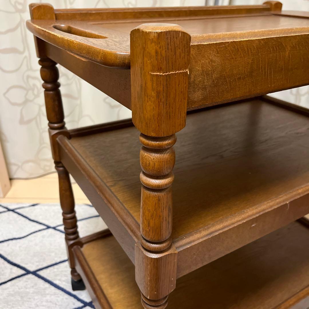 カリモク家具　キッチンワゴン　キャスター交換済