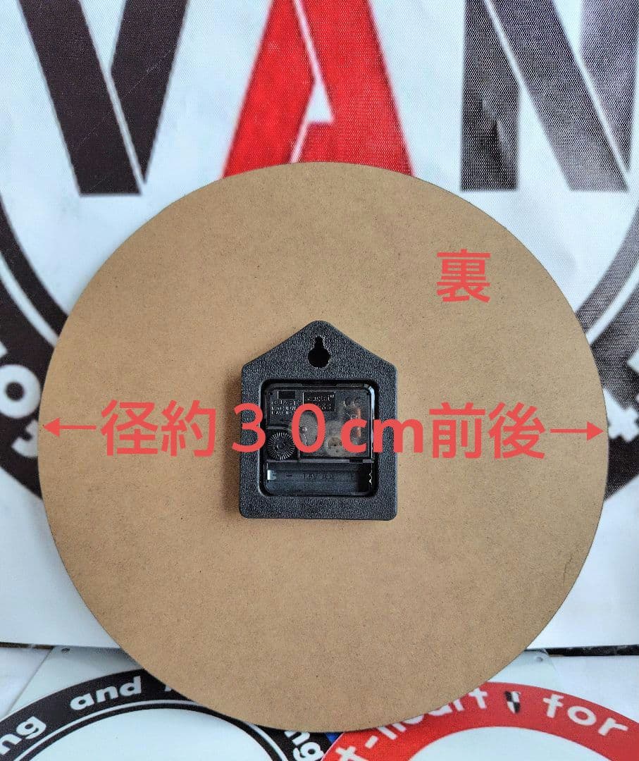 ㉕新品未使用VANJACヴァンヂャケット壁掛け時計ふち無し白 径約３０cm前後