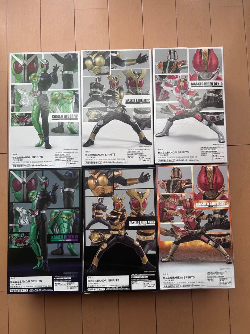 仮面ライダー フィギュア 英雄勇像 W アギト 龍騎 電王 6点セット