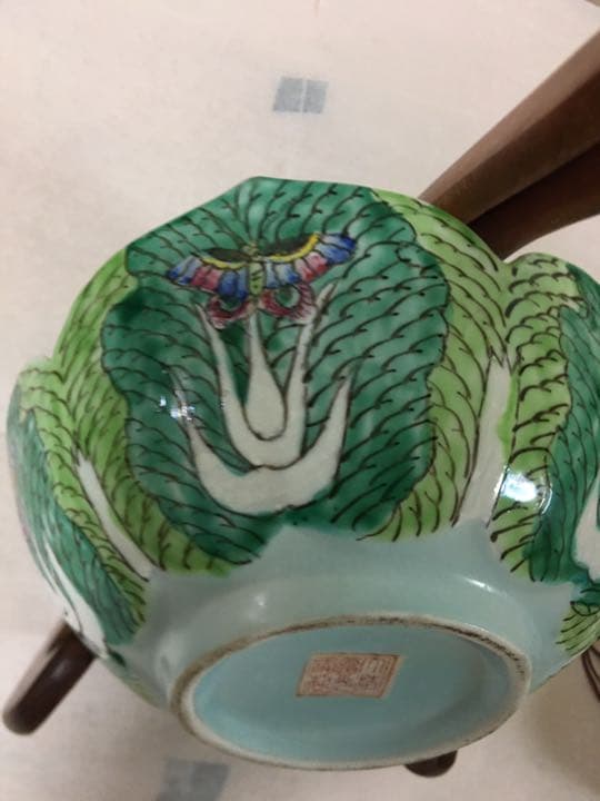 中国美術 大清 粉彩 古美術 碗 白菜