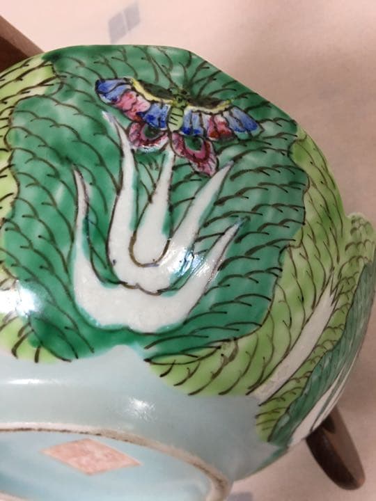 中国美術 大清 粉彩 古美術 碗 白菜