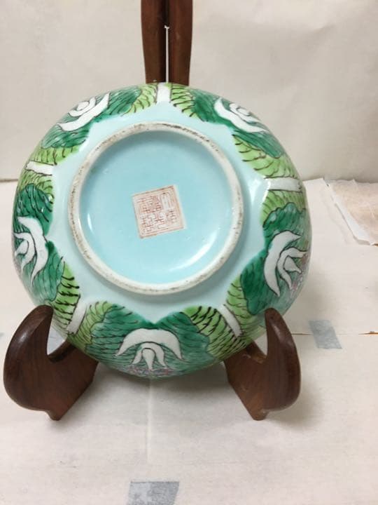 中国美術 大清 粉彩 古美術 碗 白菜