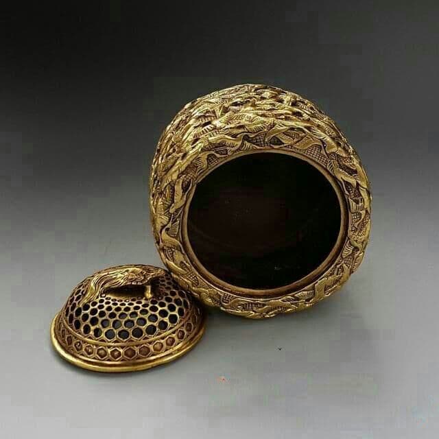 純粋な銅のブティック千鶴香炉の置物ブロンズアンティーク真鍮工芸品