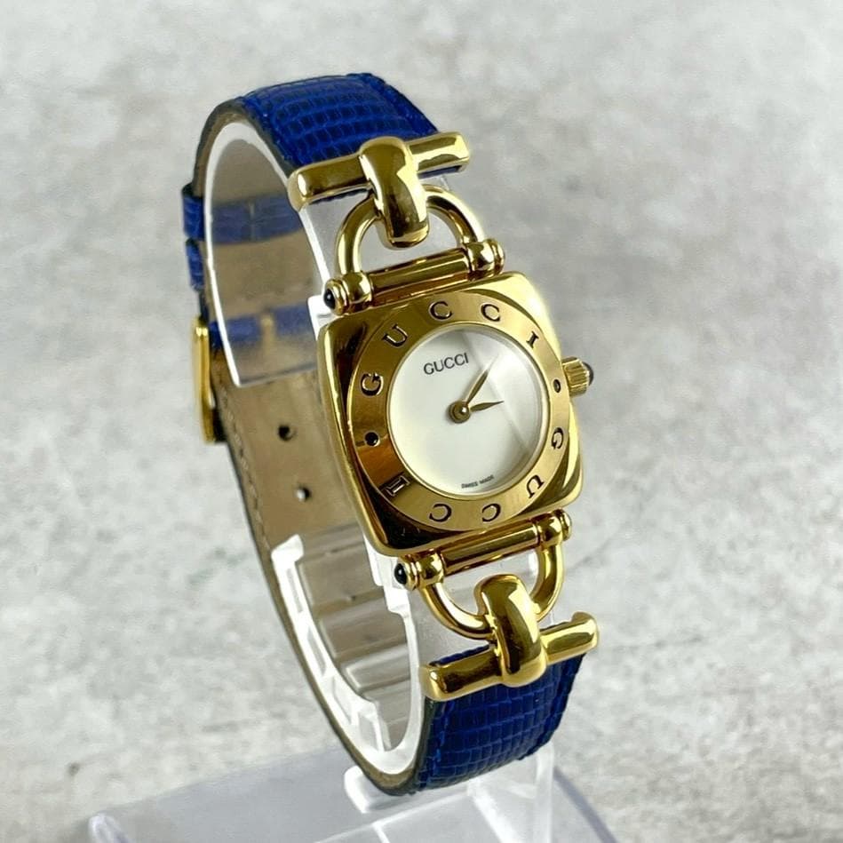 極美品 GUCCI グッチ ホースビット 6300L クォーツ レディース腕時計