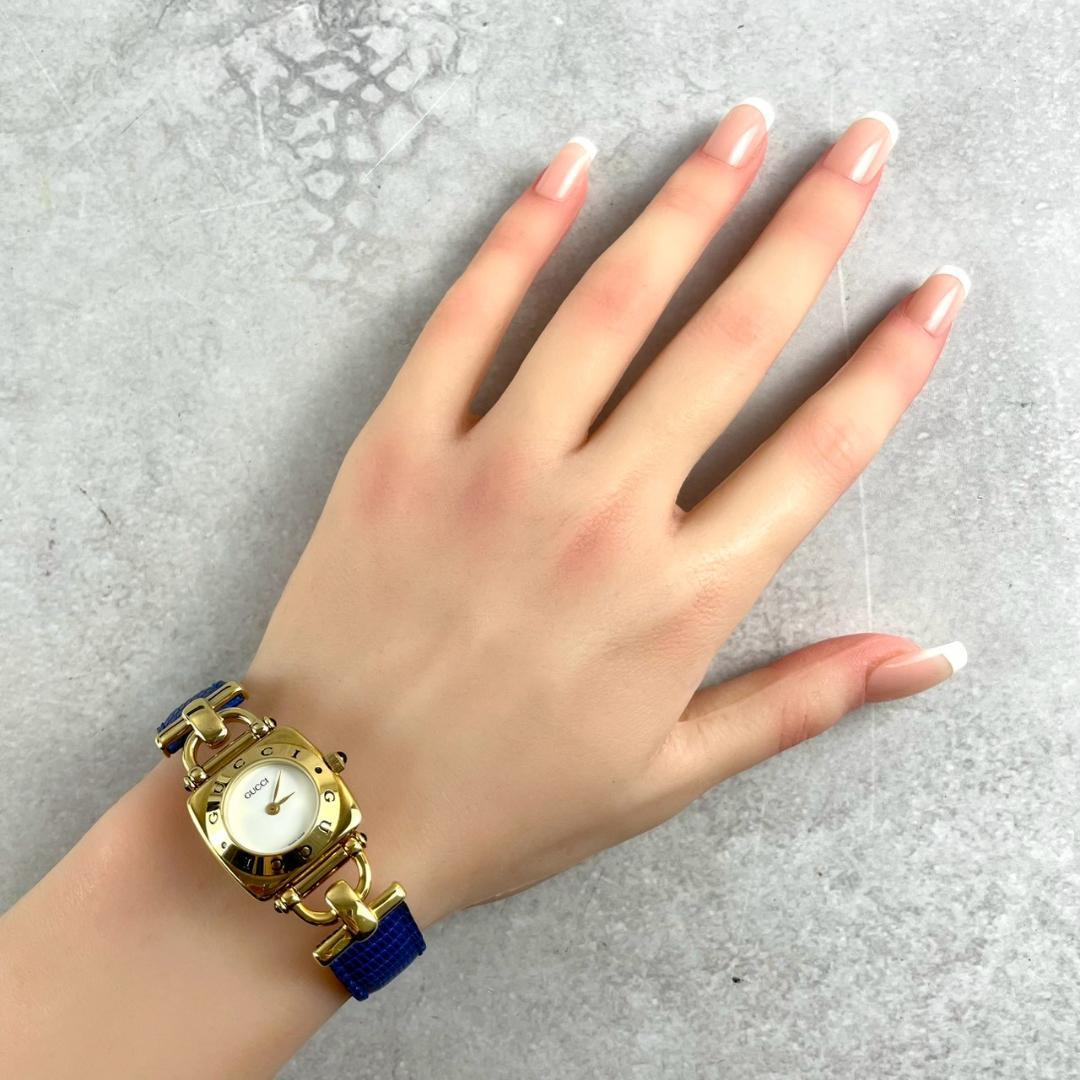 極美品 GUCCI グッチ ホースビット 6300L クォーツ レディース腕時計