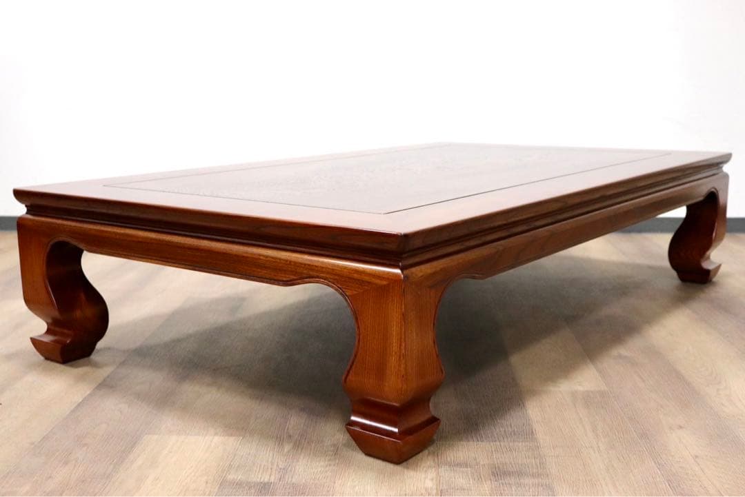 GMGF116○中澤唐木 紫檀 座卓 ローテーブル リビングテーブル 無垢 漆塗