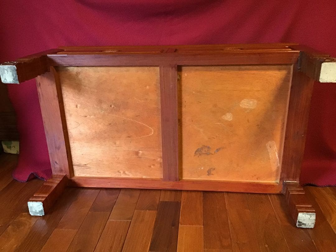 紫檀 ローテーブル 引き出し付 注文品 机 ローズウッド