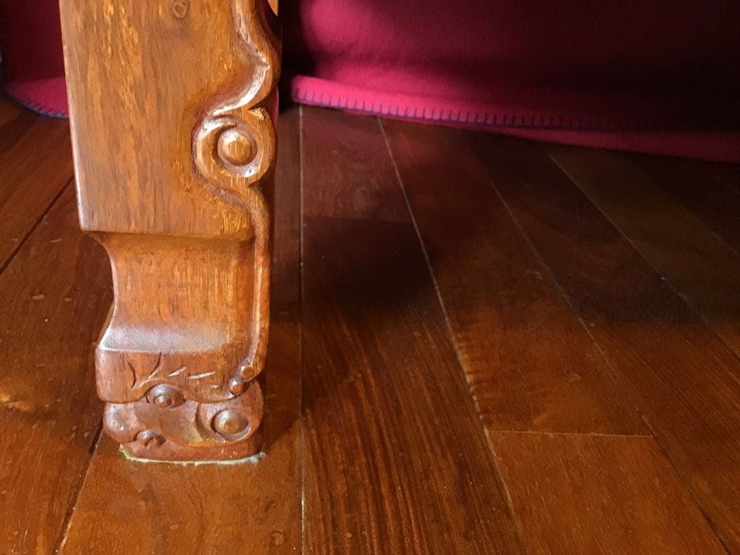 紫檀 ローテーブル 引き出し付 注文品 机 ローズウッド