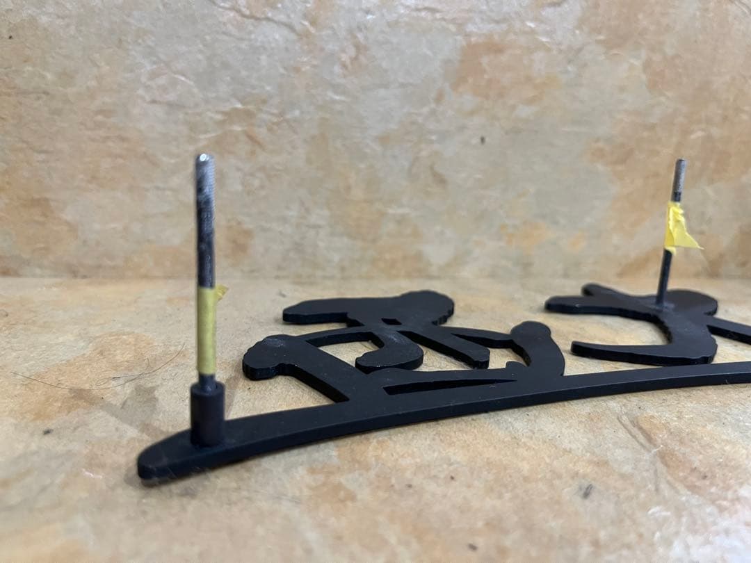 ステンレス表札　切り文字　大西