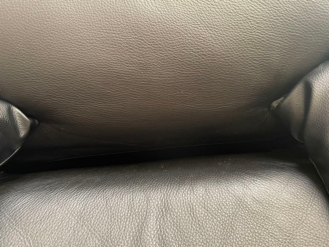 ★美品　カリモク　本革　リクライニングチェア　ブラック　デスクチェア　回転チェア