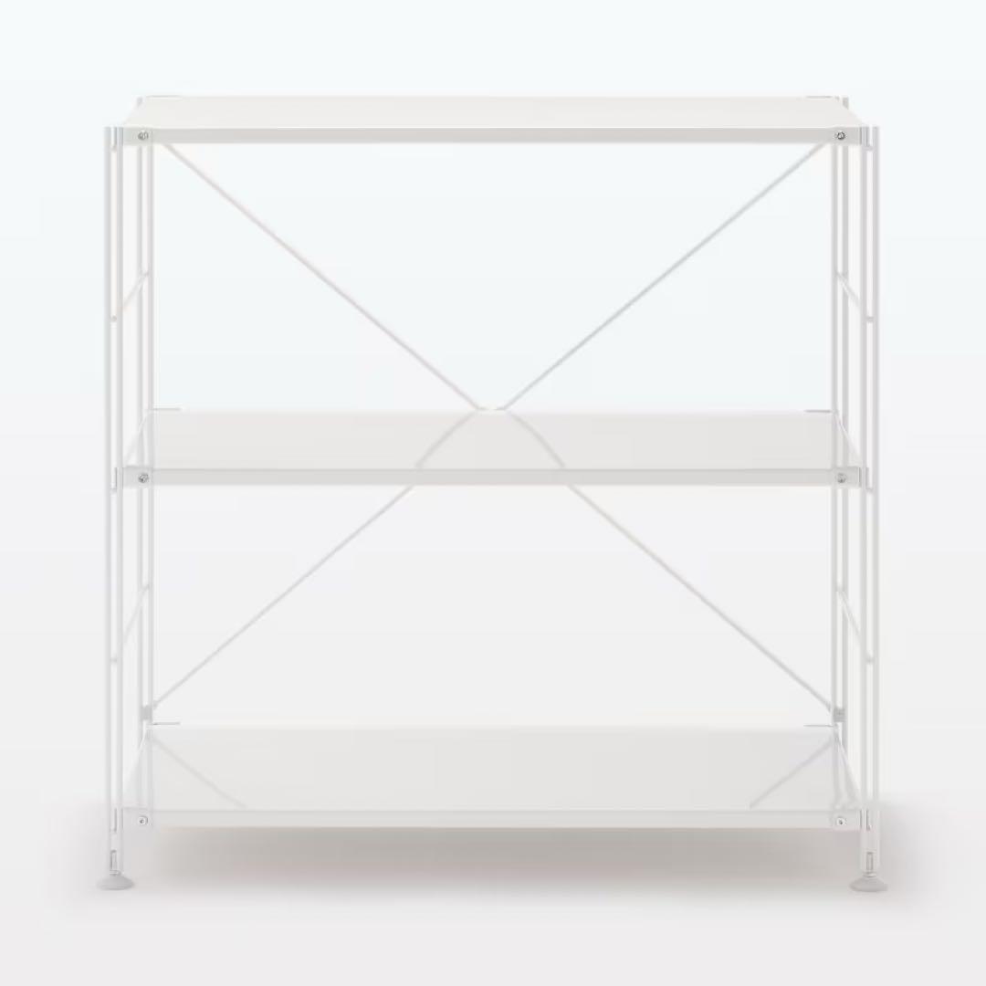 値下！【美品・特注】無印良品 ユニットシェルフ ライトグレー 棚板112cm