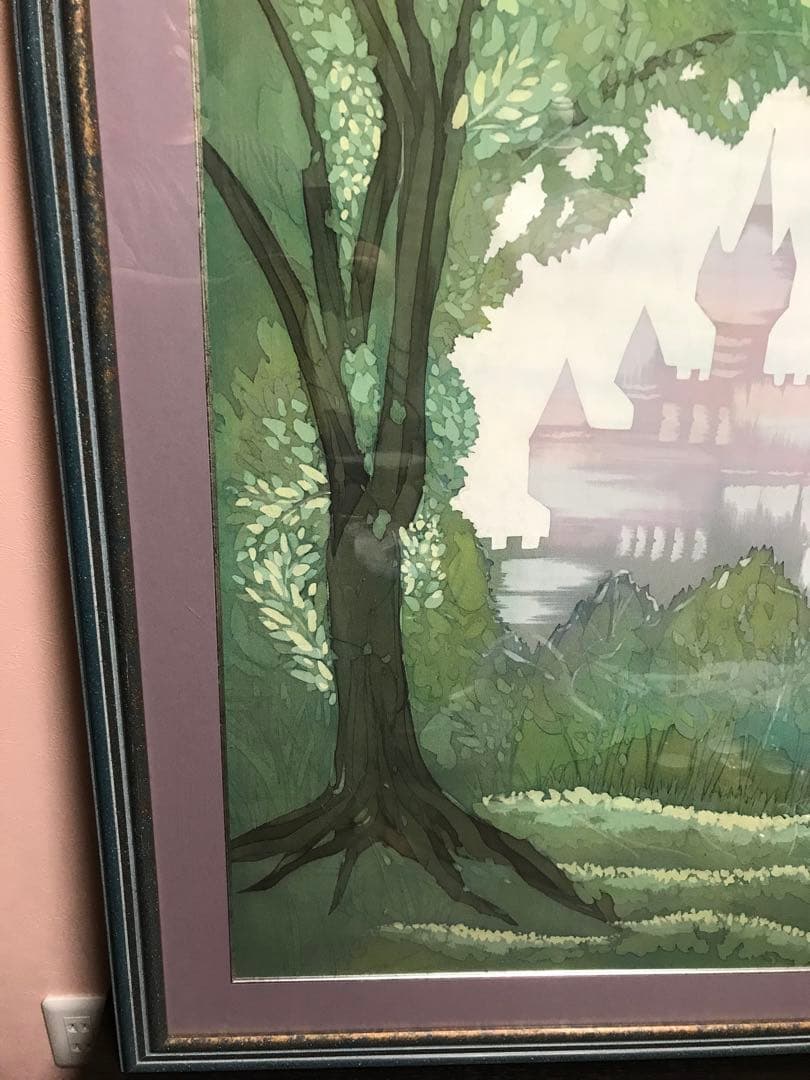 【値下げ】特大　絵画　アンコールワット　ろうけつ染