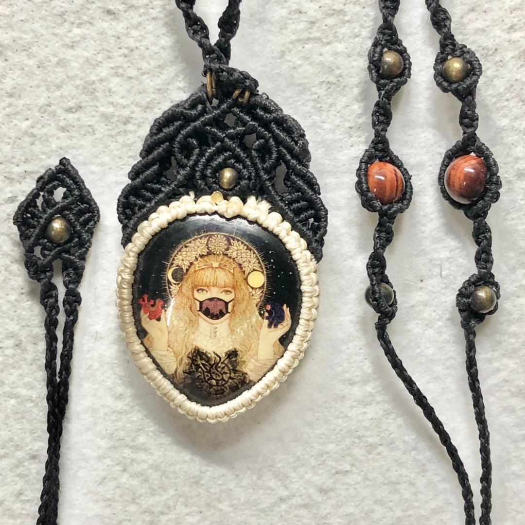 マクラメ編みアート＃009★GUMYOU&疫病退散之図