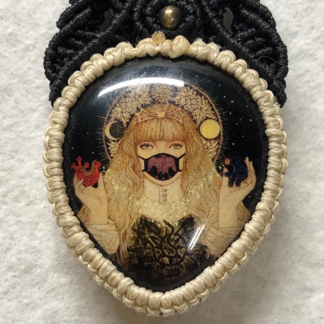 マクラメ編みアート＃009★GUMYOU&疫病退散之図