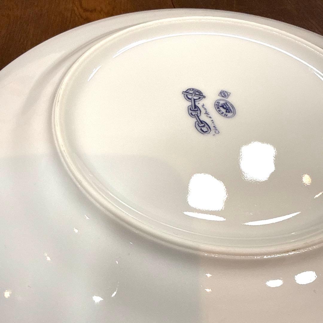 【HERMÈS】シェーヌ・ダンクル プレート 22.5cm 2枚セット　エルメス