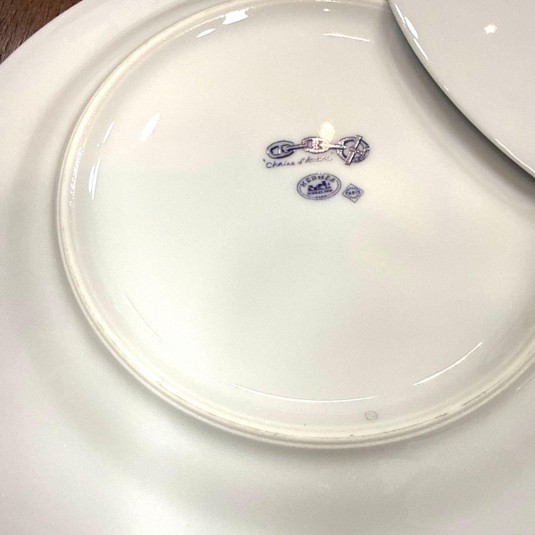 【HERMÈS】シェーヌ・ダンクル プレート 22.5cm 2枚セット　エルメス