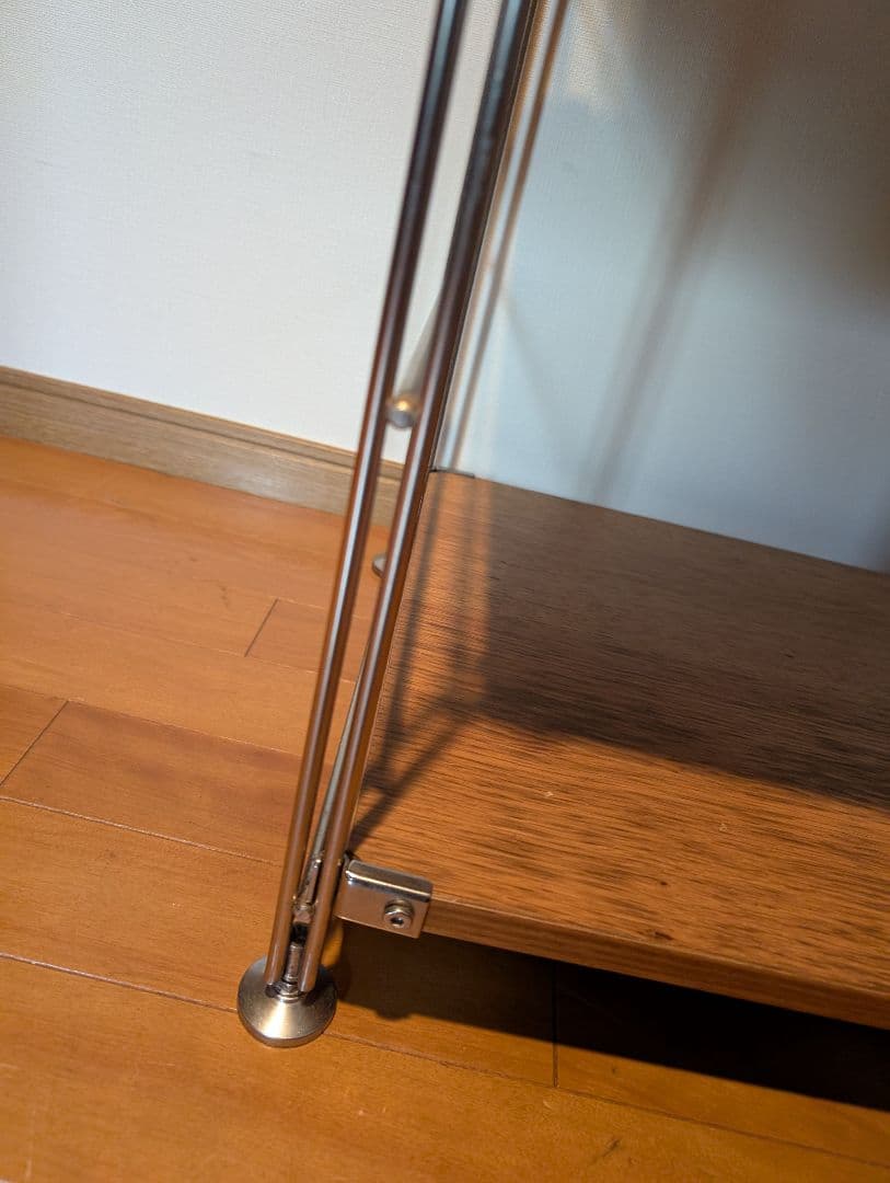 《送料込》無印良品 ステンレスユニットシェルフ オーク材棚 家具 シルバーラック