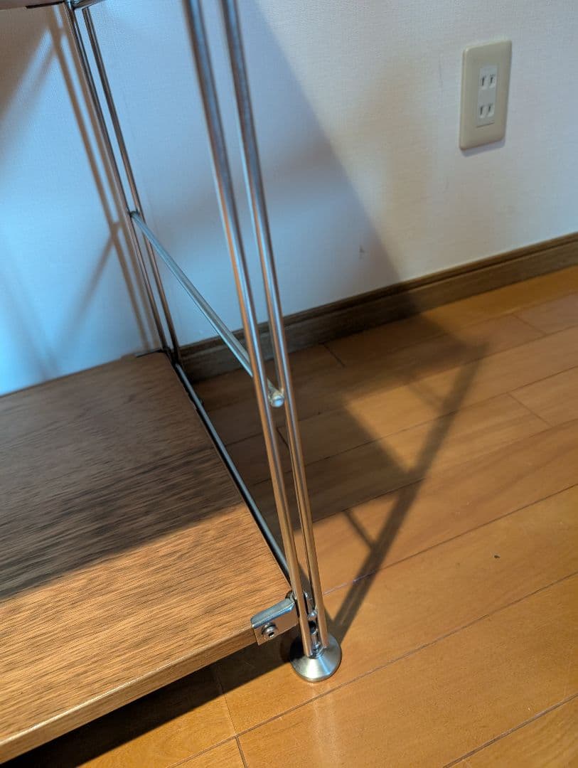 《送料込》無印良品 ステンレスユニットシェルフ オーク材棚 家具 シルバーラック