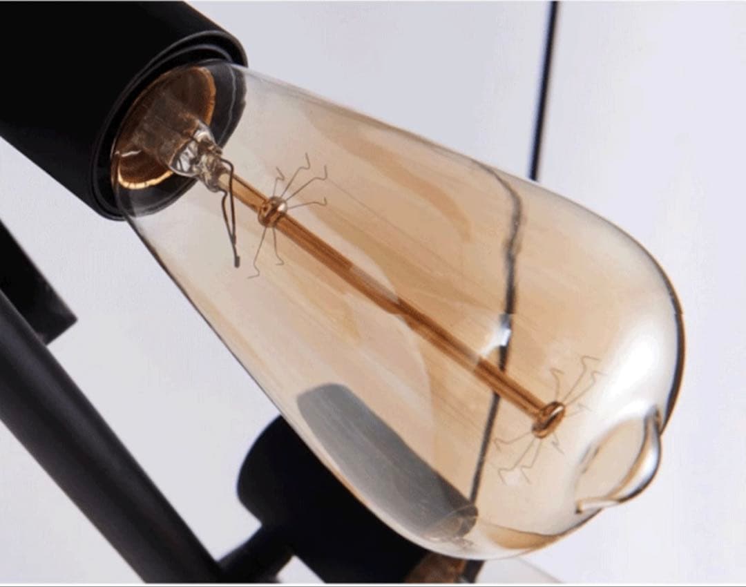 シンプルモダン 6灯LED電球付きスポットライト ブラック