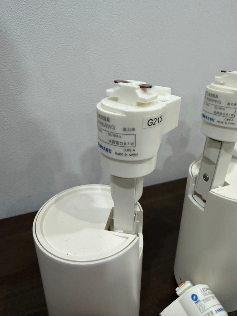 ダクトレール用LEDスポットライト G213 ホワイト 6個セット_A