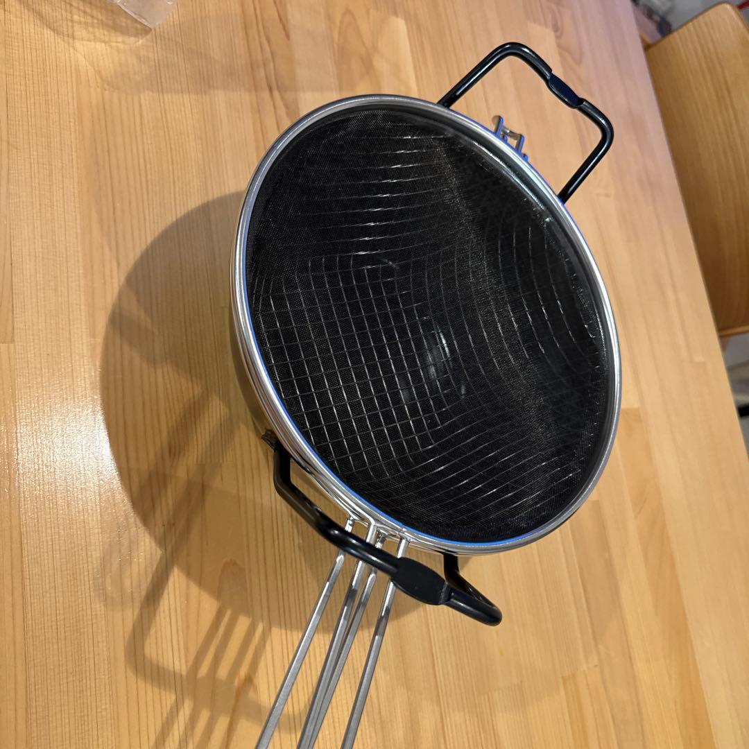 一回使用のみ　la base 揚げ物鍋 22cm 日本製　３点セット