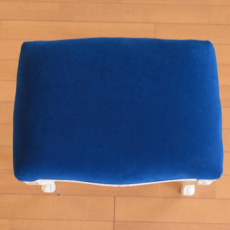 猫脚スツール エレガント 青 ロココ風 ブルー かわいい 222-1404