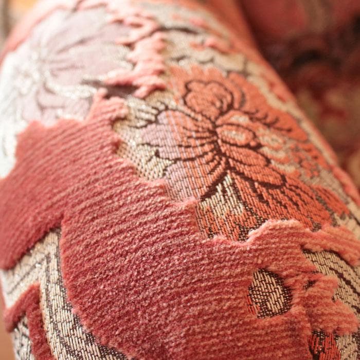 イタリア製 シングルソファ 金華山織 猫脚 アンティーク風 222-1004