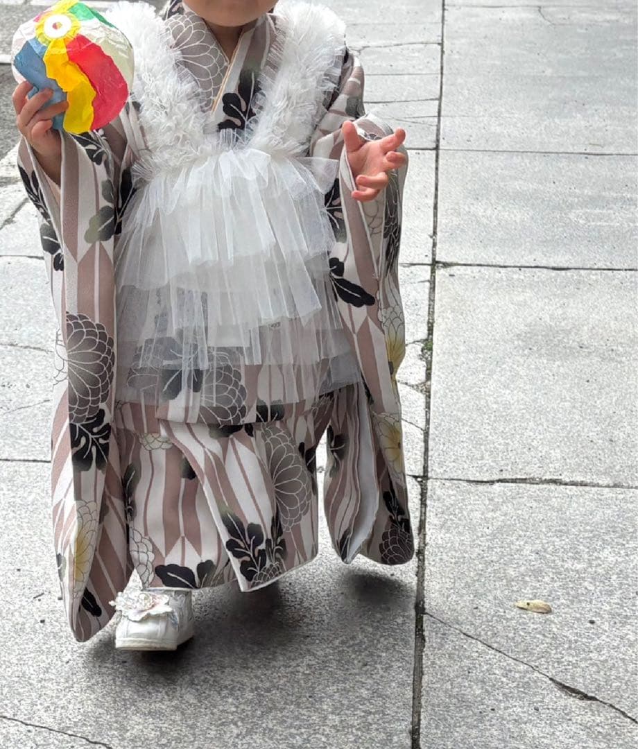 【美品】80サイズ　即日発送★七五三　チュール被布