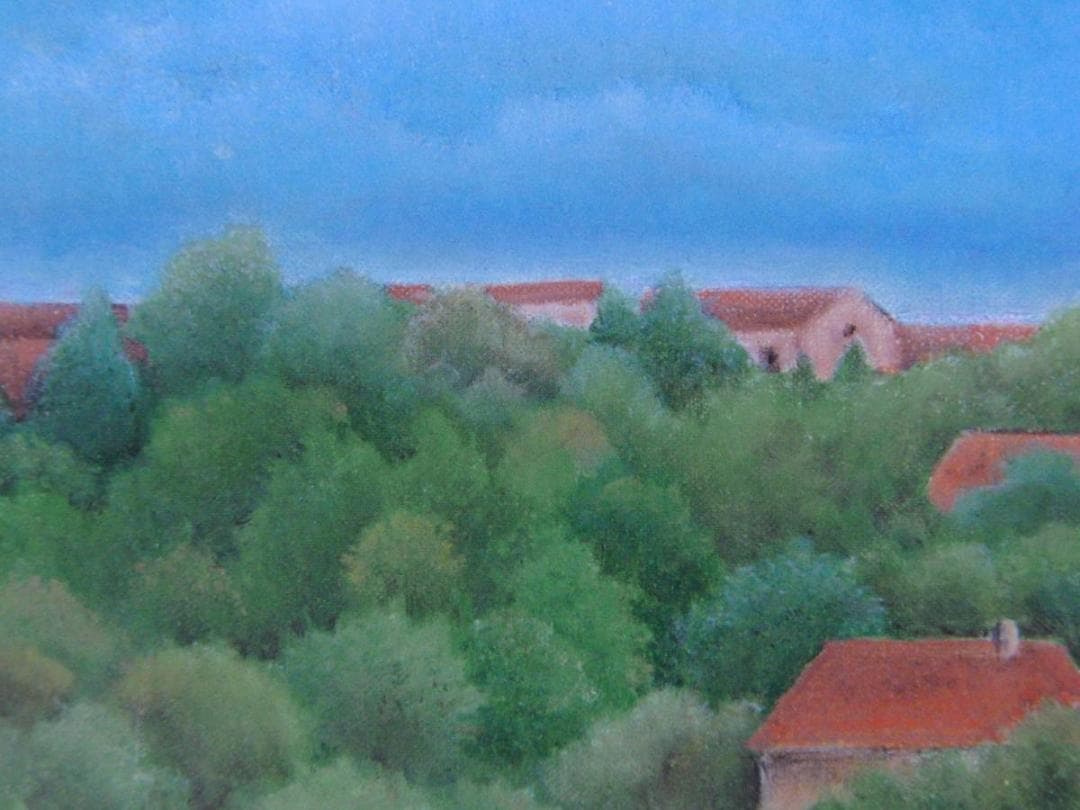 桑島春彦、【麗し街道】、希少な画集画、新品高級額・額装付、状態良好