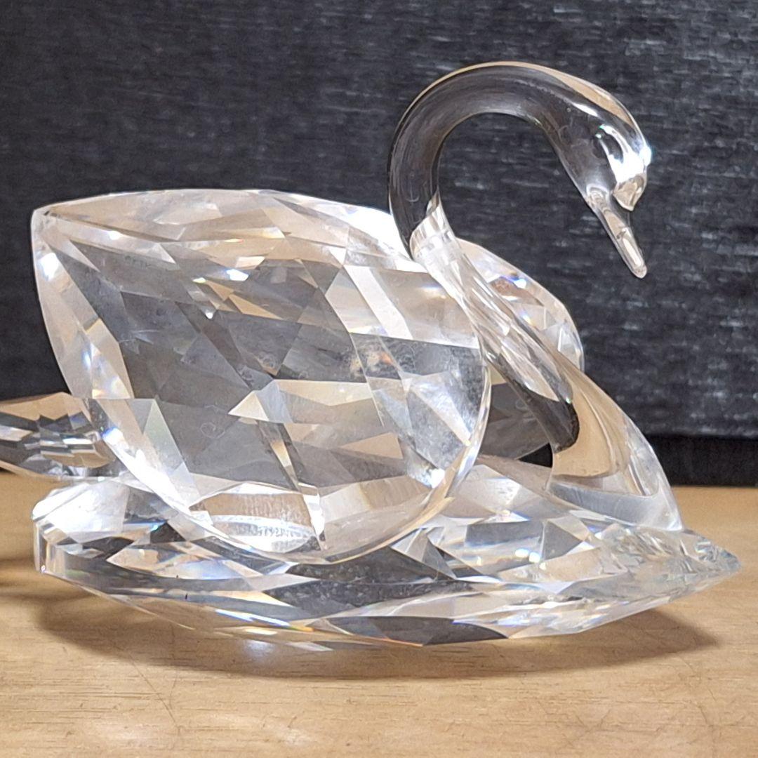 【極美品】SWAROVSKI スワロフスキー クリスタル スワン 置物 Mサイズ